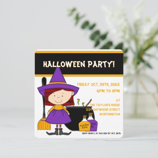 魔法使いの醸造物の子供のハローウィンパーティの招待状7 招待状 (スタンド正面)