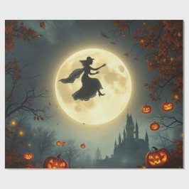 魔法使いの飛翔 満月🌕 ラッピングペーパー