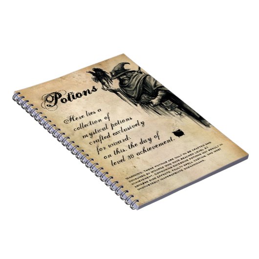 魔法使いの飲み物のレシピの一服の本 ノートブック (右側)
