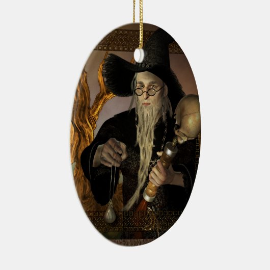 魔法使いの魔法のファンタジーのイラストレーションのオーナメント セラミックオーナメント (右)