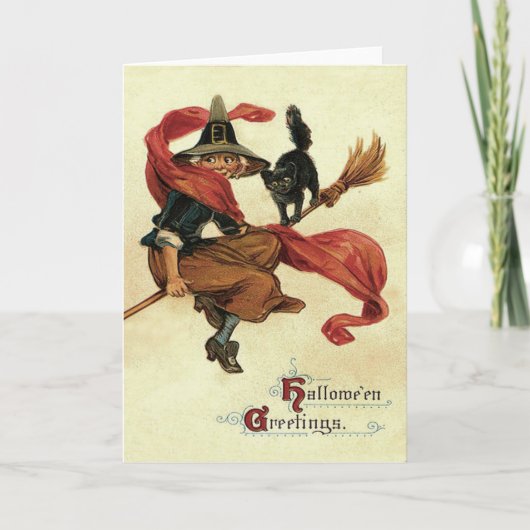 魔法使いの黒猫のほうき カード (正面)