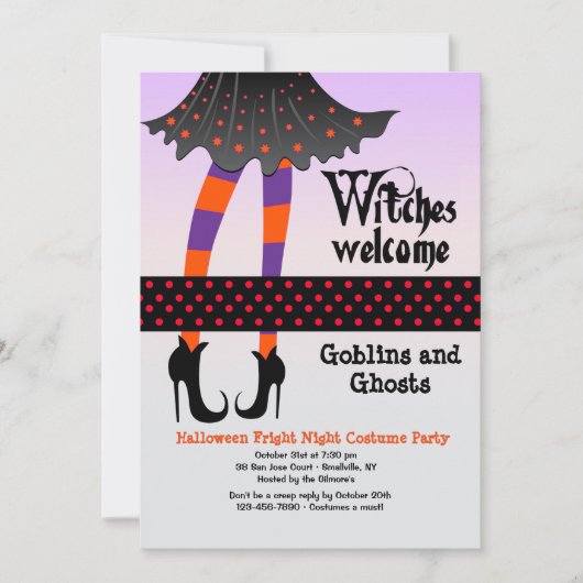 魔法使いはハロウィンの招待状を歓迎します 招待状 (正面)