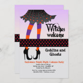魔法使いはハロウィンの招待状を歓迎します 招待状 (正面/裏面)