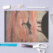 魔法使いはハロウィンの間に満月を祝います 薄葉紙 (クラフト)