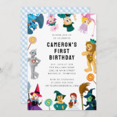 魔法使いオズキャラクター誕生日 招待状 (正面/裏面)