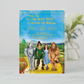 魔法使いオズ誕生日招待状 箔招待状 (立ち正面)