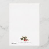 魔法使いオズ誕生日招待状 箔招待状 (裏面)