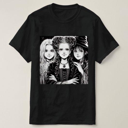 魔法使いトリオ Tシャツ (デザイン正面)