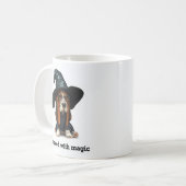 魔法使いバセットハウンドの犬 コーヒーマグカップ (正面左)