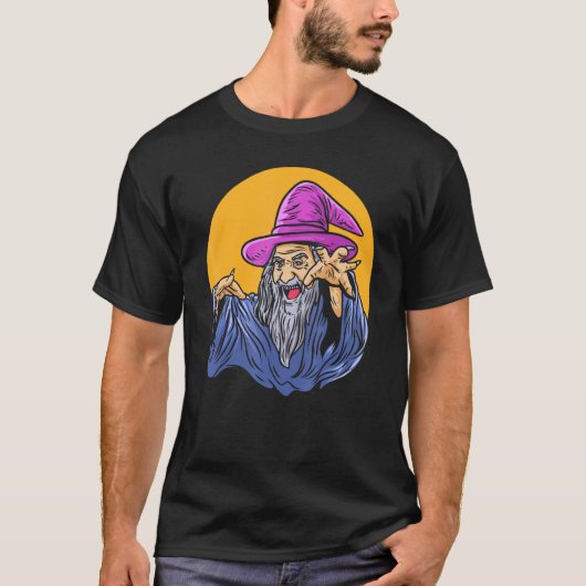 魔法使いファンタジー魔術呪術魔法使い魔法使い夏 Tシャツ (正面)