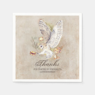 魔法使いフクロウの誕生日パーティー スタンダードカクテルナプキン