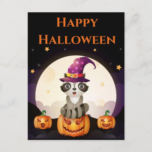 魔法使いラクーン ポストカード (正面)