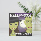 魔法使い及びモンスターの大人のハロウィンの衣裳のパーティー 招待状 (スタンド正面)