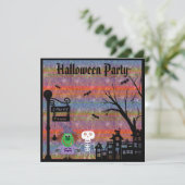 魔法使い及び骨組不気味な町のハローウィンパーティ 招待状 (スタンド正面)