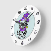 魔法使い子犬の時計 ラウンド壁時計 (傾斜)