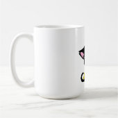 魔法使い猫のデザイン コーヒーマグカップ (左)