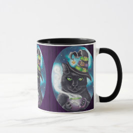 魔法使い猫のマグの黒猫のコーヒーカップの茶 マグカップ