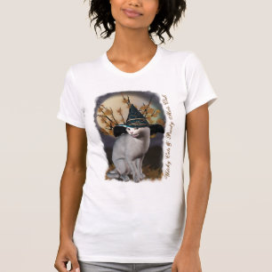 魔法使い猫のユーモアのあるなティー Tシャツ