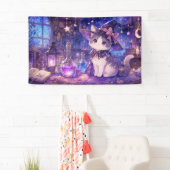 魔法使い猫ファンタジーバナー 横断幕 (インサイチュ)