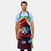 魔法使い猫 エプロン (着用した状態)