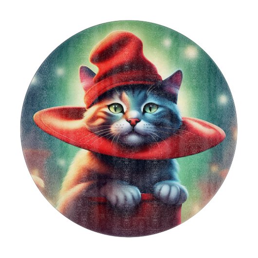 魔法使い猫 カッティングボード (正面)