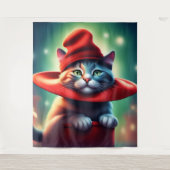 魔法使い猫 タペストリー (正面)