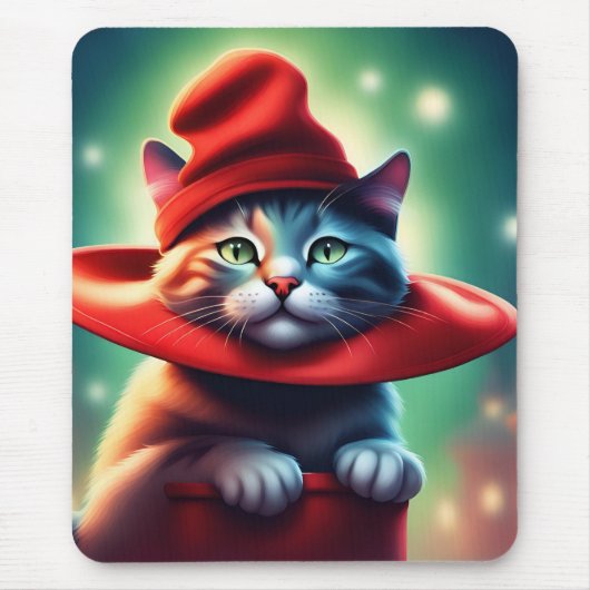 魔法使い猫 マウスパッド (正面)