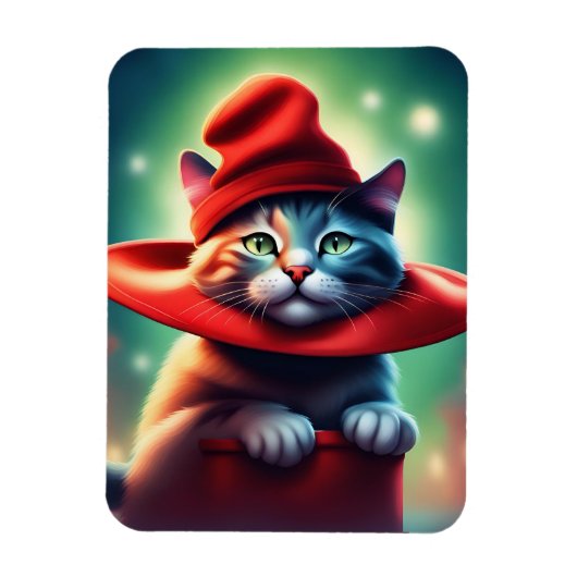 魔法使い猫 マグネット (縦)