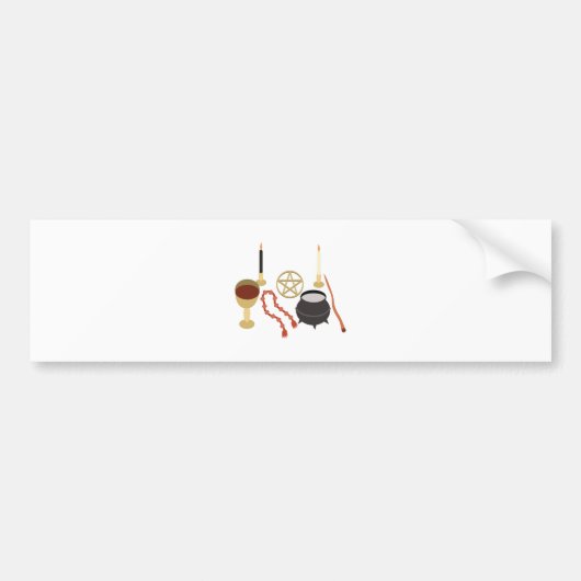 魔法使い用具 バンパーステッカー (正面)