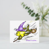 魔法使い魚 – かわいいおもしろいスケッチ ポストカード (スタンド正面)