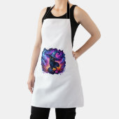 魔法使い黒猫ハロウィーン神秘的な魔法の魔女 エプロン (インサイチュ)