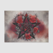 魔法使い | ソニーレッドローズ付きゴシック様式のペンタグラム 薄葉紙 (正面)