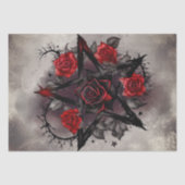 魔法使い | ソニーレッドローズ付きゴシック様式のペンタグラム 薄葉紙 (正面)