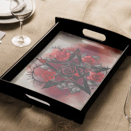 魔法使い | ソニーレッドローズ付きゴシック様式のペンタグラム 薄葉紙