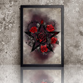 魔法使い | ソニーレッドローズ付きゴシック様式のペンタグラム 薄葉紙