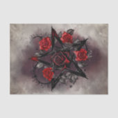 魔法使い | ソニーレッドローズ付きゴシック様式のペンタグラム 薄葉紙 (正面)