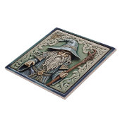 魔法使い – 工芸品セラミックタイル タイル (側面)