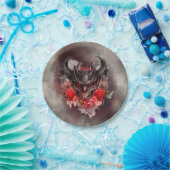 魔法使い | 赤い目のスモークした悪魔のバラ ペーパープレート (パーティー)