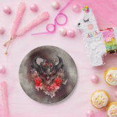 魔法使い | 赤い目のスモークした悪魔のバラ ペーパープレート (パーティー)