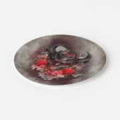 魔法使い | 赤い目のスモークした悪魔のバラ ペーパープレート (アングル)