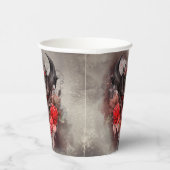 魔法使い | 赤い目のスモークした悪魔のバラ 紙コップ (右)