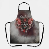 魔法使い | 赤い目を持つ暗白熱［赤熱］光を放つい角の悪魔 エプロン (正面)