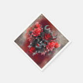 魔法使い | 赤い目を持つ暗白熱［赤熱］光を放つい角の悪魔 スタンダードカクテルナプキン (角)