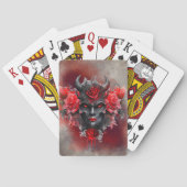 魔法使い | 赤い目を持つ暗白熱［赤熱］光を放つい角の悪魔 トランプ (裏面)