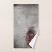 魔法使い | 赤い目を持つ暗白熱［赤熱］光を放つい角の悪魔 バスタオルセット (ハンドタオル)