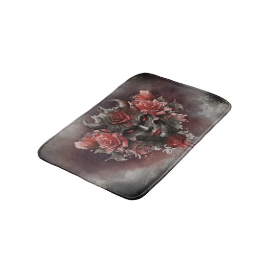 魔法使い | 赤い目を持つ暗白熱［赤熱］光を放つい角の悪魔 バスマット (アングル)