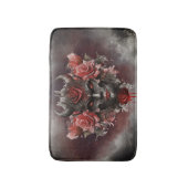 魔法使い | 赤い目を持つ暗白熱［赤熱］光を放つい角の悪魔 バスマット (正面縦)