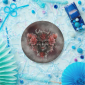 魔法使い | 赤い目を持つ暗白熱［赤熱］光を放つい角の悪魔 ペーパープレート (パーティー)