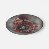 魔法使い | 赤い目を持つ暗白熱［赤熱］光を放つい角の悪魔 ペーパープレート (アングル)