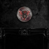 魔法使い | 赤い目を持つ暗白熱［赤熱］光を放つい角の悪魔 ラウンド壁時計